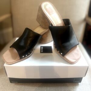 Dolce Vita Women’s Amino Slide in Black Leather Size 8.5